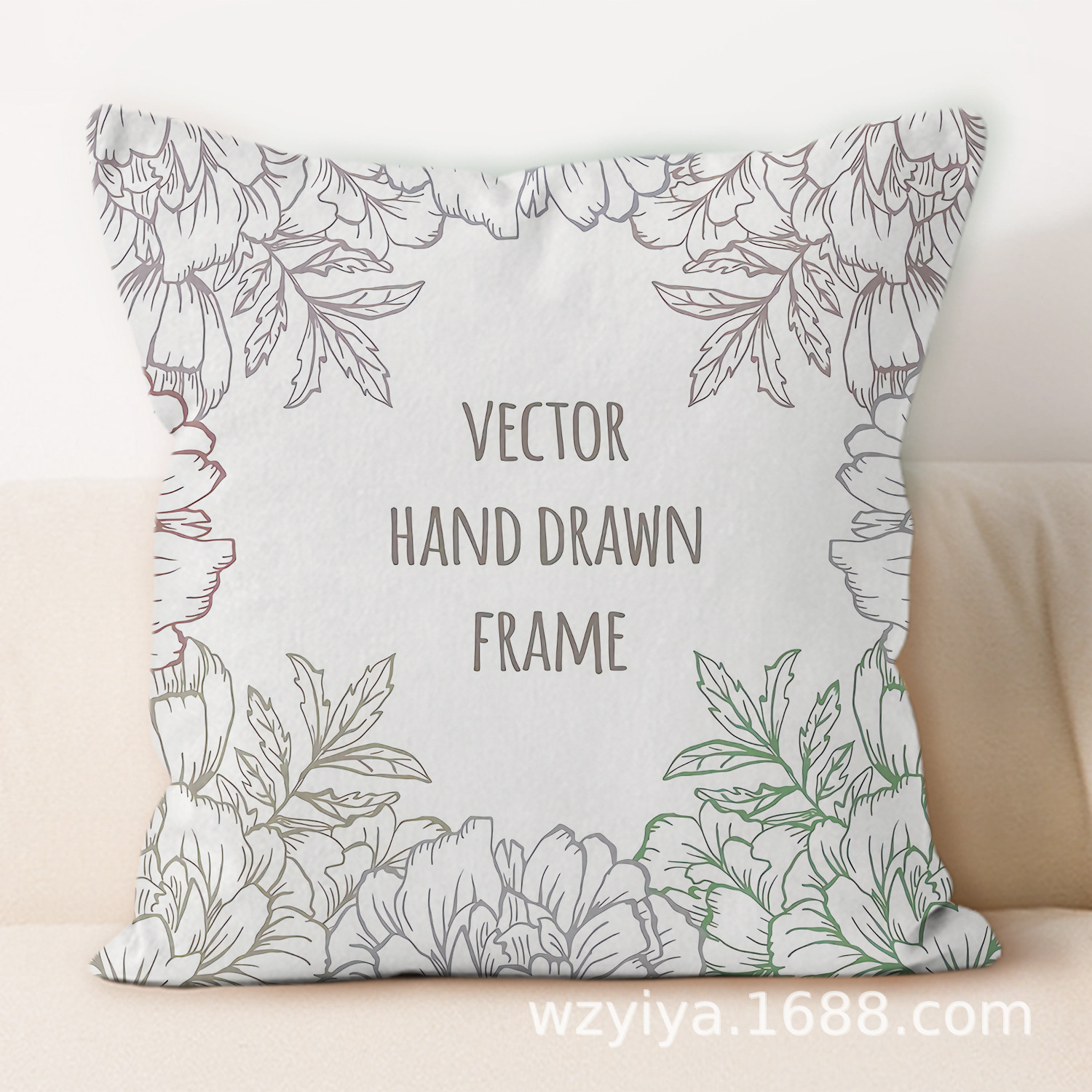 almohada de estampado de oro retrógrado simple moderno sofá en el hogar cojín de respaldo decoración desmontable almohada de cabeza de cama cuadrada