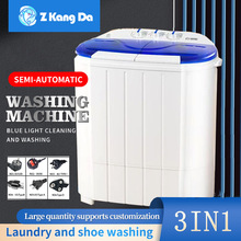 跨境双桶双缸家用洗脱一体甩干迷你洗衣机小型内衣washingmachin