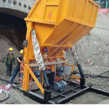 隧道吊装式喷浆车 单双料斗喷浆机 自动上料干喷机