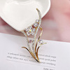 High-end elegant sophisticated universal brooch, pin lapel pin, suit, accessory, simple and elegant design, orchid