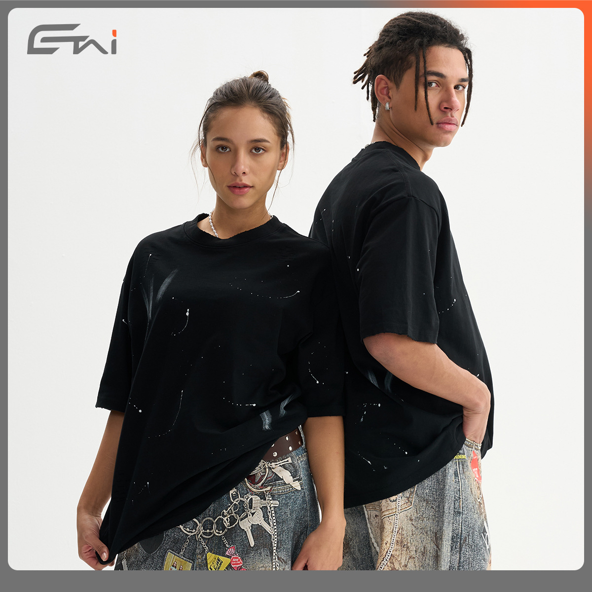 ETAI Hombre| Algodón transfronterizo suelto de alta calidad pesada marca de tendencia punto de lanzamiento retro camiseta de manga corta hombre