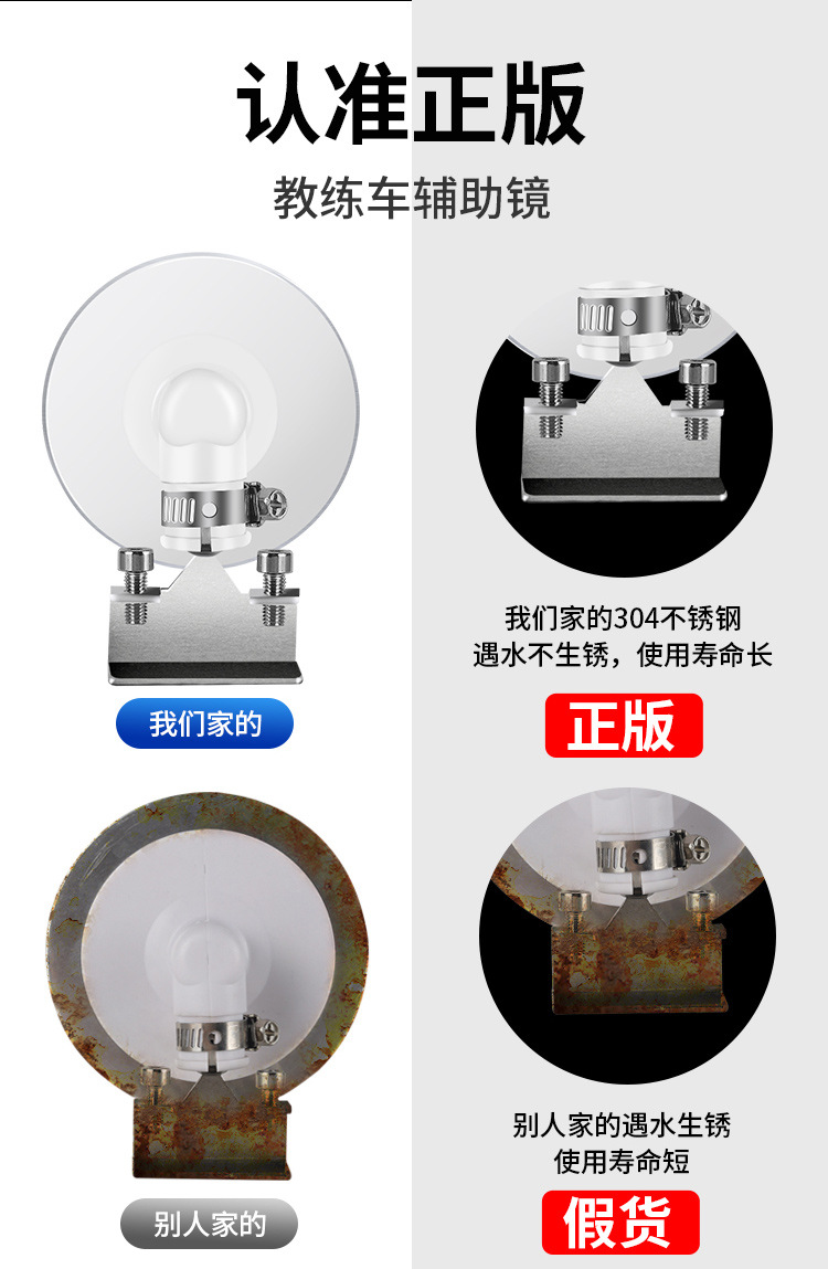 Coach Car Auxiliary Rearview Mirror, Car Reversing Small Round Mirror, Auxiliary Mirror, Ultra-Clear Reflective Wide-Angle Blind Spot Auxiliary Mirror Artifact
