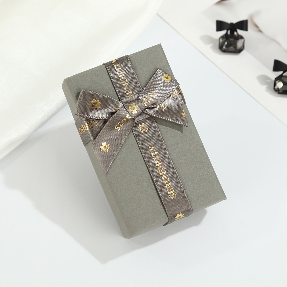 Caja de joyería de arco de moda coreana simple caja de embalaje de regalo de alta calidad caja de almacenamiento de collar de pendientes de anillo