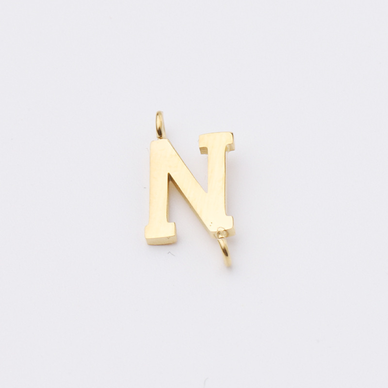1 Piece Stainless Steel None 18K Gold Plated Rose Gold Plated Letter Pendant display picture 14