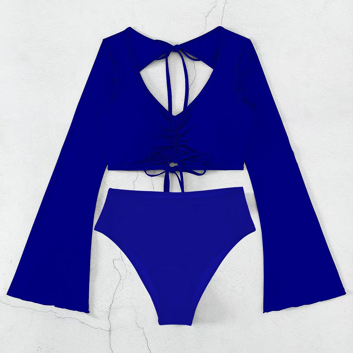 315g Weight Sexy Feel Of Sensation High Waist Panties Waist Briefs Panties Style Polyester Fabric Type 2 Pieces Set Quantity Swimming Pool, Beach Occasion Solid Color Pattern Full Coverage Bra Cup Women's Gender Women's Solid Color 2 Pieces Set Tankinis Swimwear 14