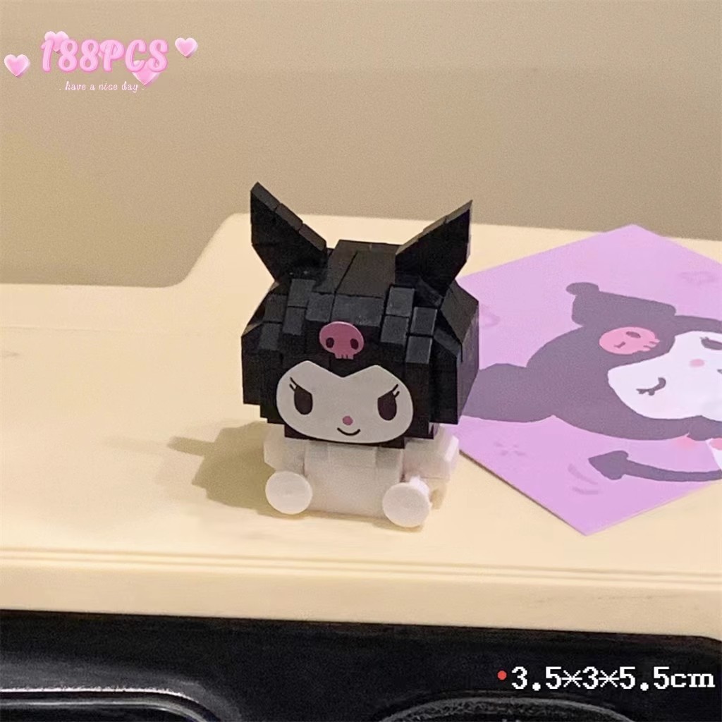 Compatible con Lego muñeca de dibujos animados micro partículas frambuesa oso montado bloques construcción juguetes educativos puesto ciego caja regalo al por mayor