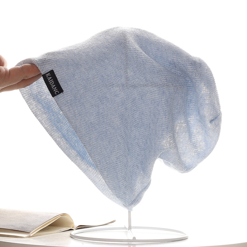 Cold Hat Summer Thin White Hair Covering Breathable Bare Hat Women's Fashionable Bag Hat Oversized Head Heap Men's Heap