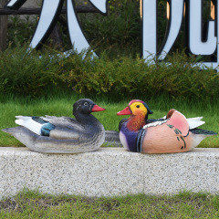 屋外の景観の彫刻は浮水のアヒルの漂流の置物の花園の庭の池の別荘の噴水の卸売りをシミュレーションします。