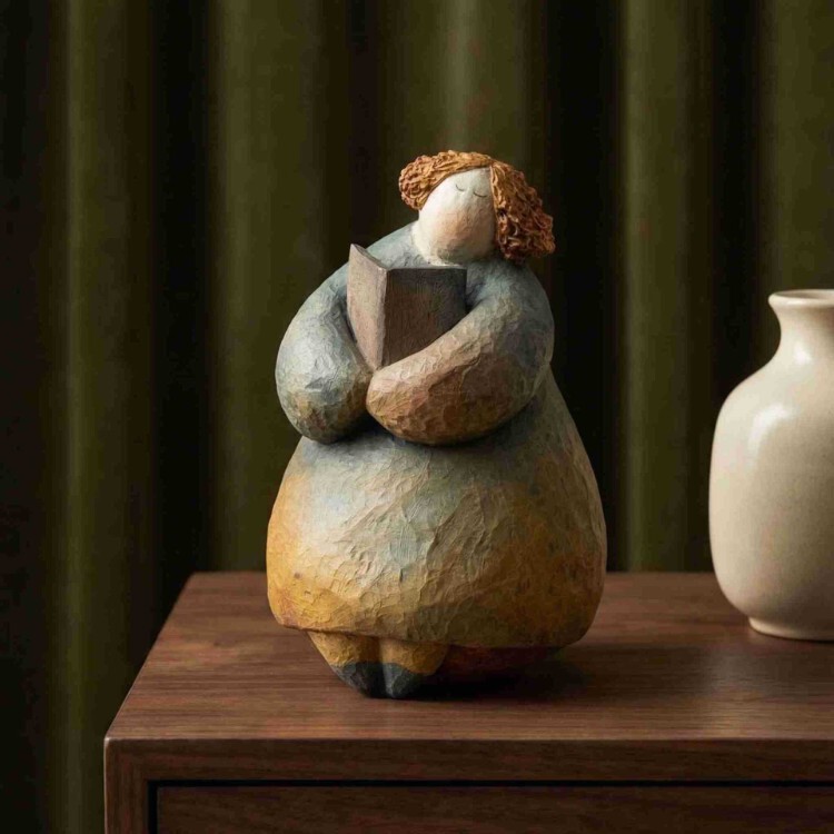 French-Style Vintage Sculpture of a Chubby Woman, a Popular Amazon Item for Living Room, Temu Niche High-End Decorative Piece