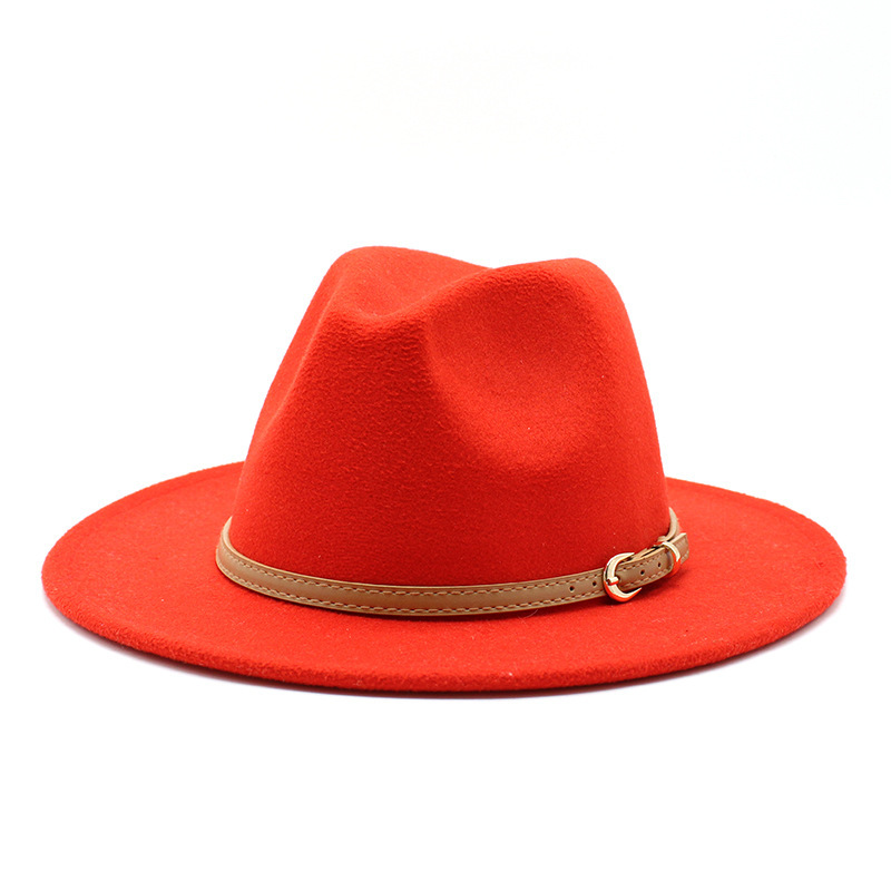 Otoño y invierno británico para hombres y mujeres nuevo sombrero de lana de jazz sombrero de bisel sombrero clásico sombrero de moda sombrero de felt al por mayor