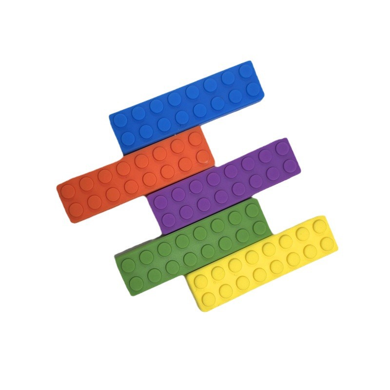 Amazon venta caliente bloque de silicona bitele alimenticio protección ambiental madre e infante niño anti-comerción de goma de diente de goma de muñeca