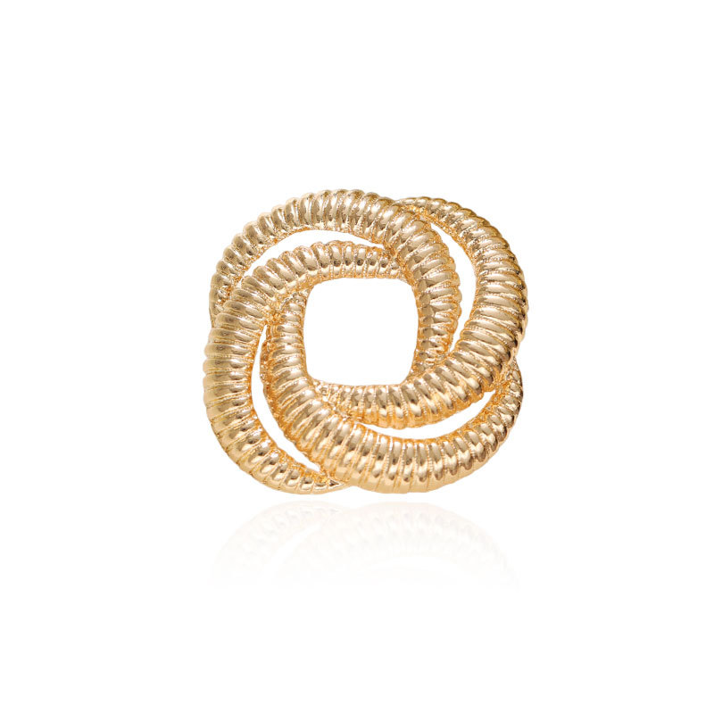 Design universal golden geometric retro brooch