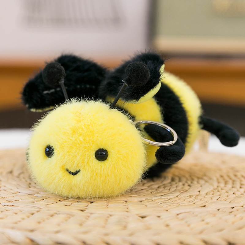 クリエイティブな新しい昆虫シリーズぬいぐるみ人形かわいいクモ蜂人形毛虫キーホルダーペンダント|undefined