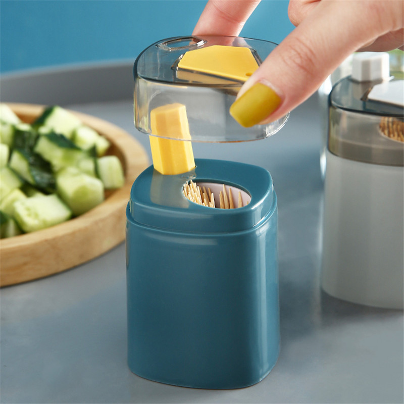 新型プラスチック製収納ポータブル家庭用個性派プッシュ式高級食卓リビング用つまようじ入れメーカー卸売小道具|undefined