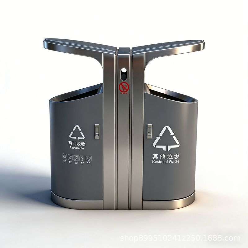 Outdoor Classification Box Stainless Steel Commercial Large Sanitation Municipal Park Urban Environmental Protection Box Peel Box Manufacturer Wholesale
