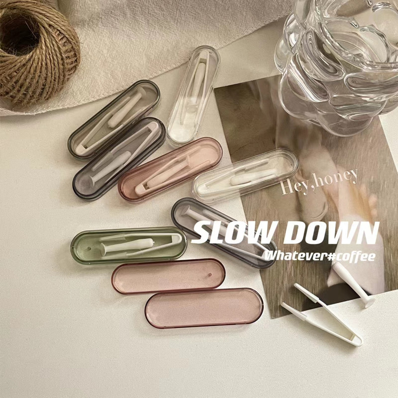 隐形眼镜盒美瞳盒子便携取戴器OK镜吸棒夹子镊子佩戴辅助器眼镜夹