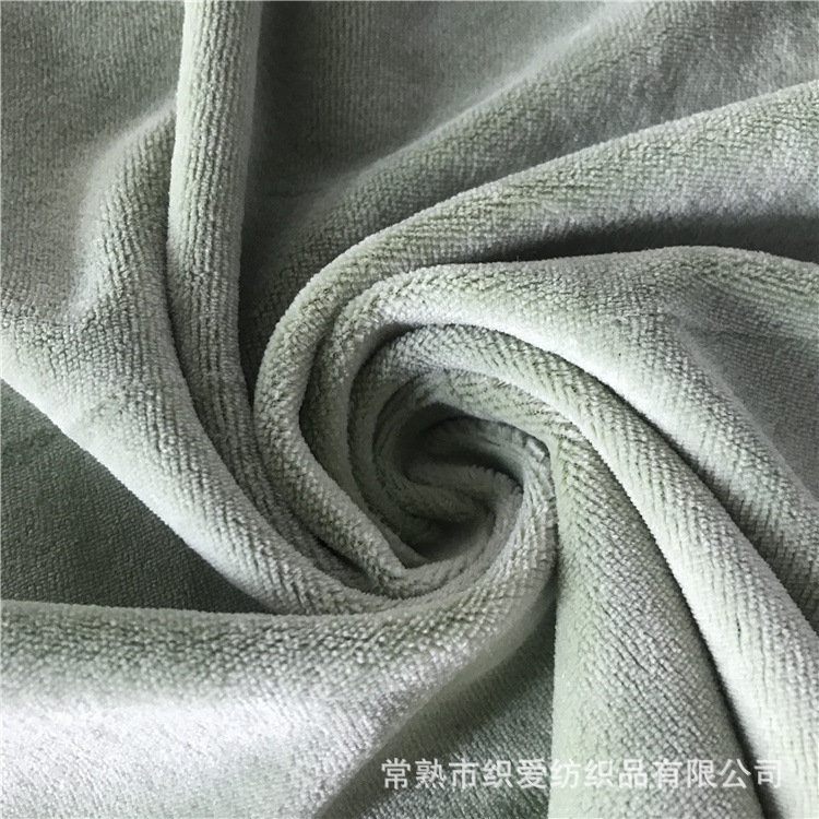 厂家供销 全涤针织单面仿棉天鹅绒  家居服运动服布料