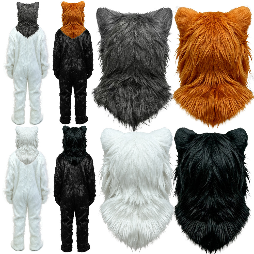 Máscara divertida de gato con boca abierta, accesorio para disfraz de Halloween, máscara con boca móvil, accesorio para actuaciones.