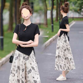 小个子新中式国风套装2026夏季新款女装洋气减龄高级感裙裤两件套