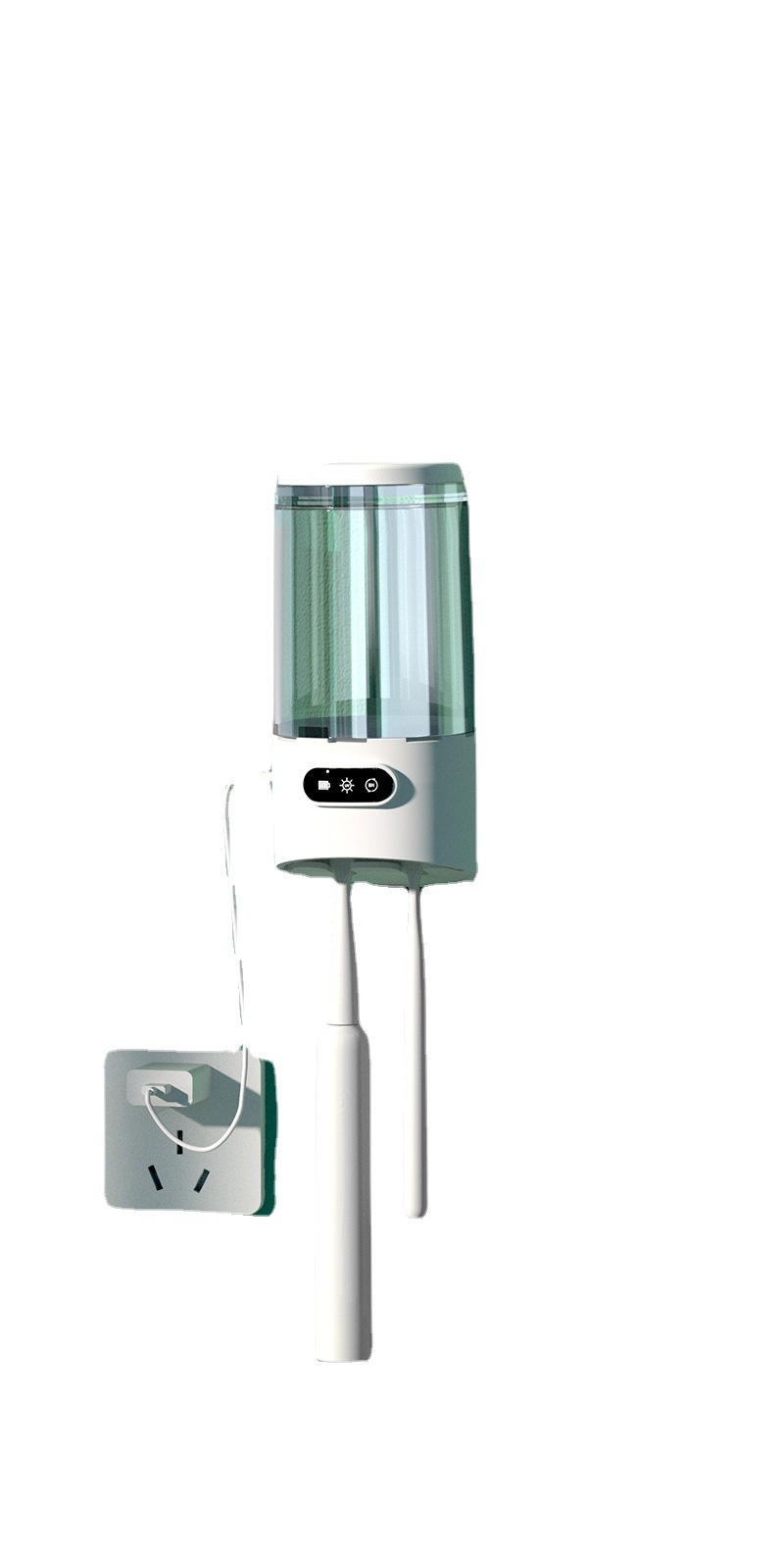 H1牙刷消毒器智能循环紫外线烘干UVC漱口杯抗菌收纳充电置物架H系