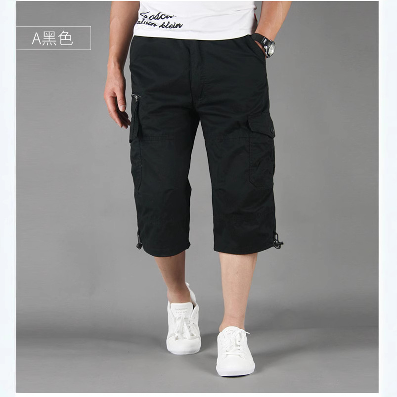 Wholesale capri pants men's overalls pants men's loose thin men's multi-pocket outdoor sports casual shorts