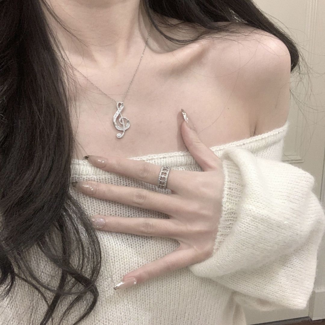 실버 노트 목걸이