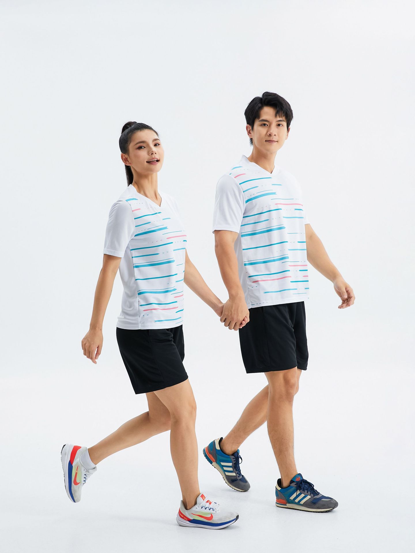 Nuevos productos secos rápidos y transpirables de mesa bádminton set hombres y mujeres de verano de manga corta competencia uniforme deportivo de impresión uniforme de pelota