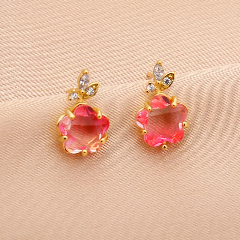 Pendientes De Flores Multicolores De Moda display picture 4