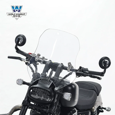 Muscle car Wolf suitable for Motorcycle front windshield - pc-board-shatter-resistant-flash-350-transparent-thickness-5mm-height-45cm