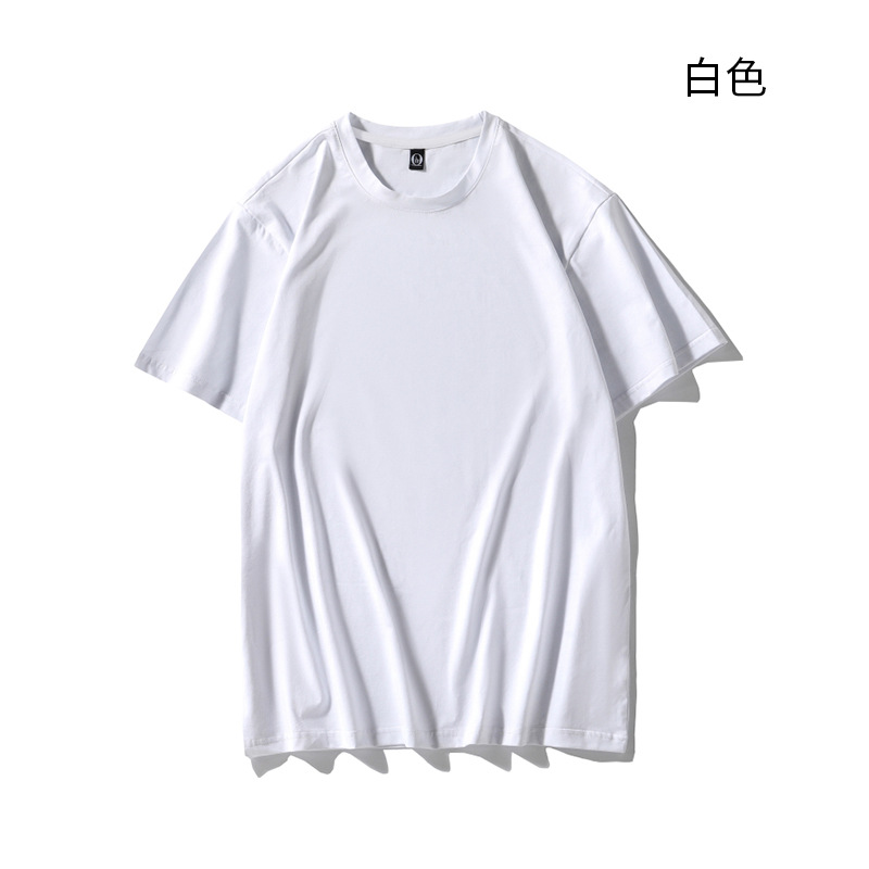 180g ice porcelain cotton short sleeve T-shirt men's and women's lovers clothing light luxury fashion brand half sleeve custom e-commerce OEM work clothes printing