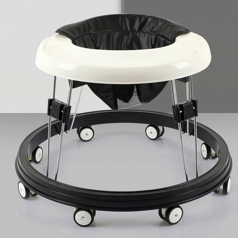 블랙 PU 소프트 쿠션/디너 플레이트/원버튼 폴딩/저소음 유니버설 휠 - 7단 조절 [프레임 3 + 시트 쿠션 4]