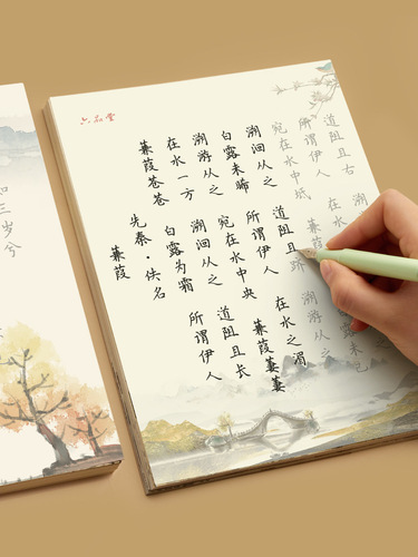 Liupintang regular script copybook hairpin flower small regular script adult boys and girls hard pen calligraphy practice fountain pen copy practice copybook