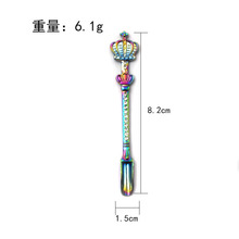 新款皇冠造型金属小烟铲镶钻勺子鼻烟壶烟钉烟膏勺 铲子药勺药铲