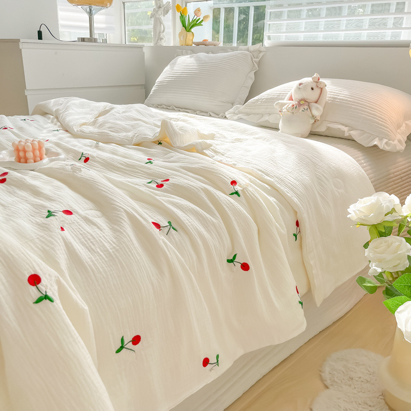 Edredón de verano edredón de aire acondicionado edredón de hilo de doble capa de verano edredón fresco de verano dormitorio individual edredón de primavera y otoño edredón núcleo lavable a máquina