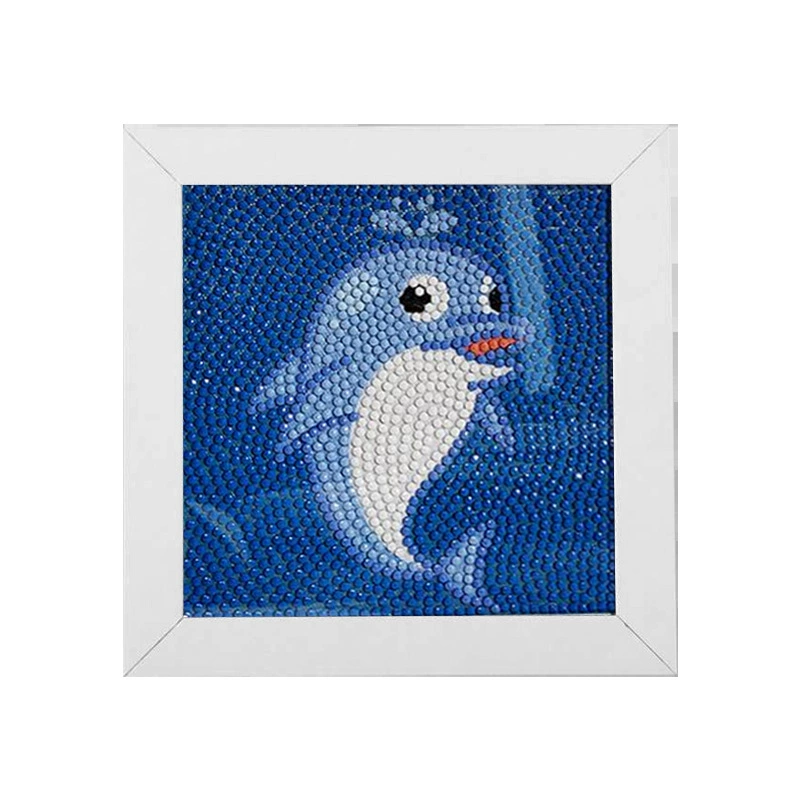 5D алмазная мозаика Cinnamoroll, в рамке 15×15 см для детей, набор DIY, в OPP-пакете