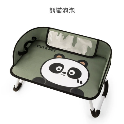 Car-Mounted Small Table, Foldable Dining Table for the Back Seat of the Car, Multifunctional Waterproof Storage Table for Children to Eat and Play (Car table board) - no-specifications-heehee-rabbit-folding-table-legs