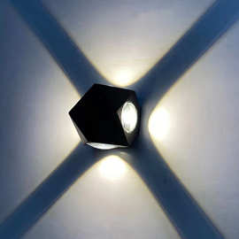 跨境LED黑色4面发光创意钻石壁灯KTV走廊装饰灯过道酒店氛围灯
