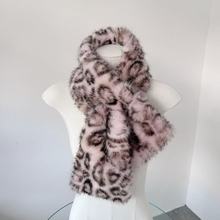 冬季 亚文化毛毛围脖新款豹纹高级感毛绒围脖保暖百搭时尚围巾