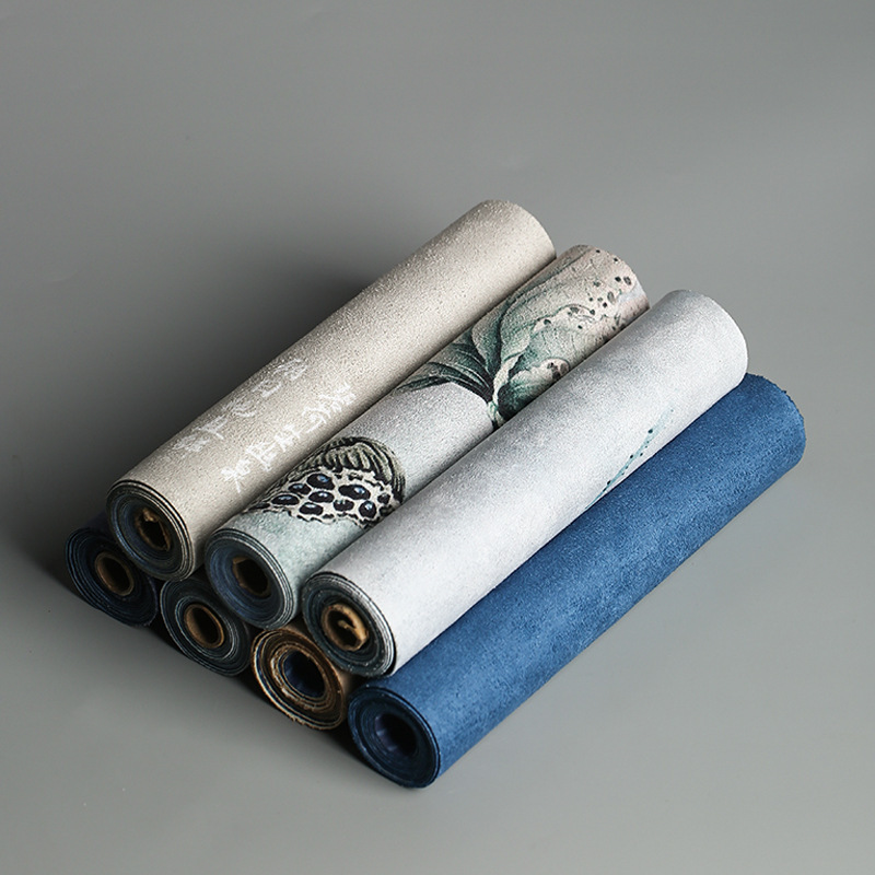 Zen impermeable pintado a mano estera de té de algodón de lino corredor de mesa estera de té cortina mantel de té chino ceremonia del té juego de té accesorios toalla de té seca