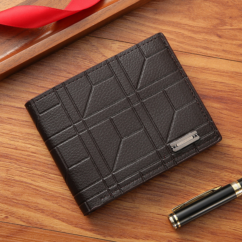 New Men's Wallet Men's Short Wallet Large Capacity Multi-Card Holder Wallet Youth Fashion Plaid Horizontal Soft Wallet New Men's Wallet Men's Short Wallet Large Capacity Multi-Card Holder Wallet Youth Fashion Plaid Horizontal Soft Wallet