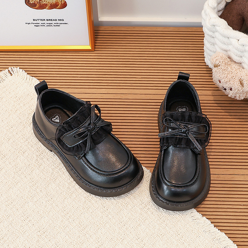 Zapatos de cuero para niñas 2026 primavera y otoño nuevos zapatos de princesa para niños zapatos de bebé zapatos Lefour negros zapatos de moda image 5