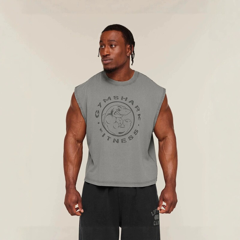 Gymshark American Trendy Sports Fitness Men's T-Shirt Fashion Trendy Casual Shark Vest Basketball Top Gymshark American Trendy Sports Fitness Men's T-Shirt Fashion Trendy Casual Shark Vest Basketball Top