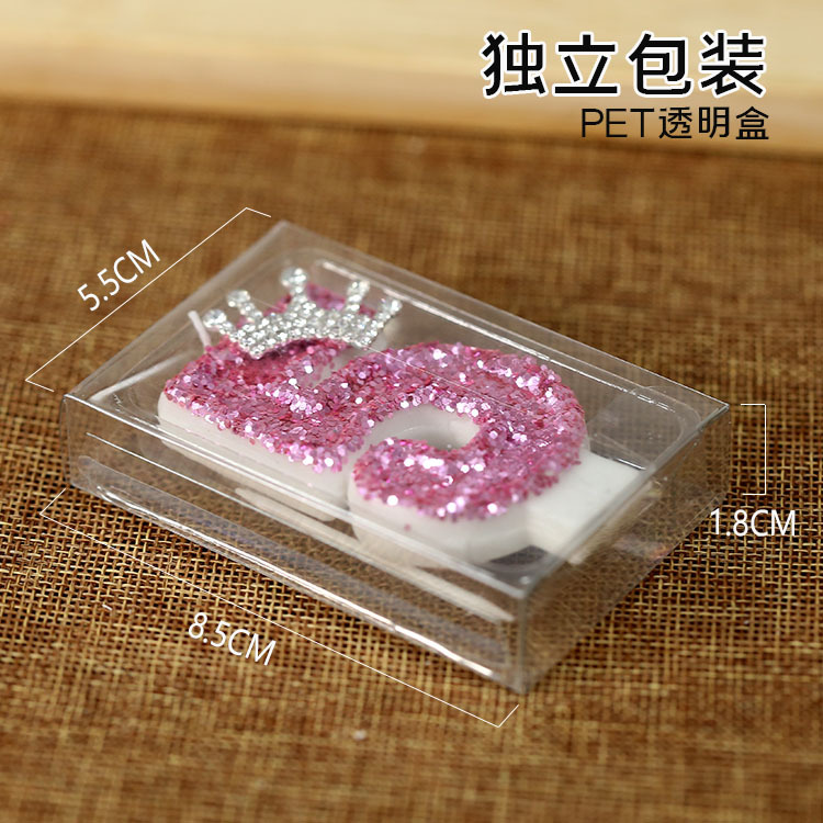 Nuevo cumpleaños vela digital corona princesa rosa pastel creativo vela transfronteriza e-commerce AliExpress vela dedicada