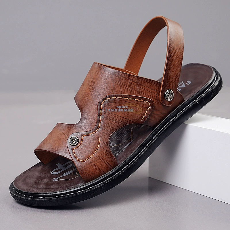 Летние сандалии мужские сандалии с открытым носком модные повседневные взрывные износостойкие туфли на пляже мужские случайные сандалии