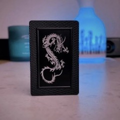 網紅龍圖撲克牌打火機黑色炫酷綠色火焰防風創意個性潮送禮物