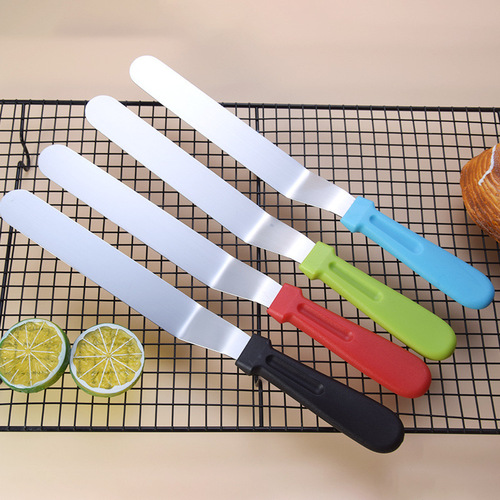 Cream Spreader Stainless Steel Bread Slicer Serrated Knife Cake Demolding Knife Pastry Smoothing Knife Baking Smoothing Tool
