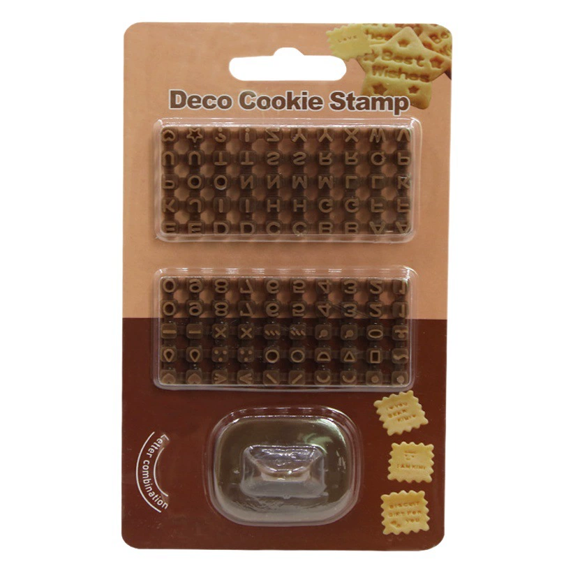Формочка для печенья с символами и цифрами, съемная, для печати на выпечке