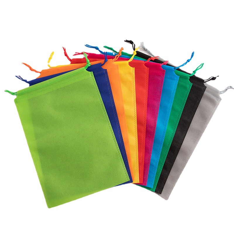 Bolsillos no tejidos, zapatos, bolsas de almacenamiento a prueba de polvo, bolsas de cierre con cordón doble, impresión de publicidad puntual