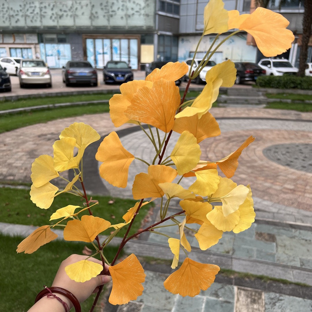 Nueva fábrica de flores artificiales de la boda amarillo leche amarillo limón amarillo fresco al aire libre Salón de la boda decoración flor falsa al por mayor