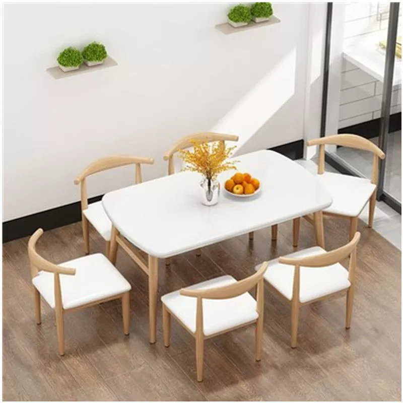 Dining Table Set, Modern Minimal Rectangular Table 120/140×60/80×75 cm, Seats 4–6, 3 Color Options
